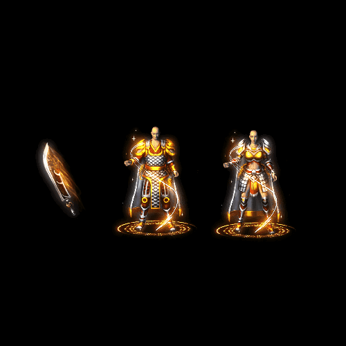 996引擎专用男女剑甲三件套（无翅膀）装备系列0003