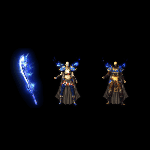 996引擎专用男女剑甲三件套（无翅膀）装备系列0007