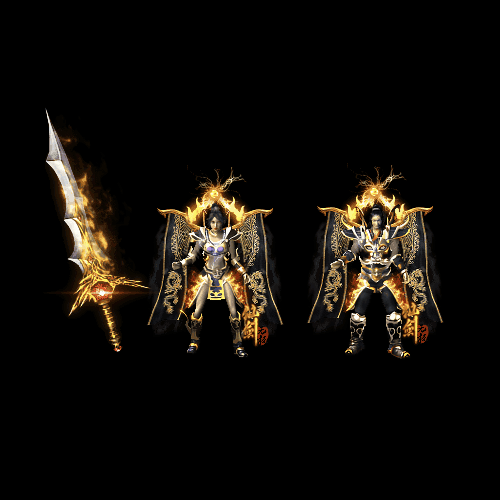 996引擎专用男女剑甲三件套（无翅膀）装备系列0012