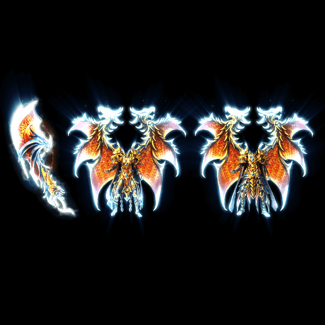 996引擎专用男女剑甲三件套（带翅膀）装备系列0001