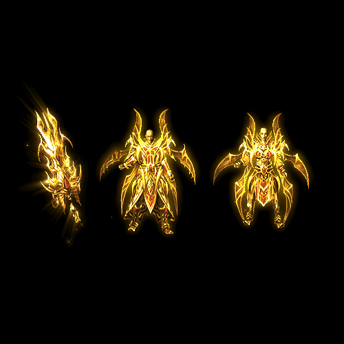 996引擎专用男女剑甲三件套（带翅膀）装备系列0008