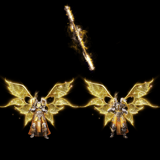 996引擎专用男女剑甲三件套（带翅膀）装备系列0010