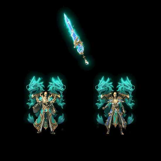 996引擎专用男女剑甲三件套（带翅膀）装备系列0020