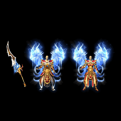 996引擎专用男女剑甲三件套（带翅膀）装备系列0022