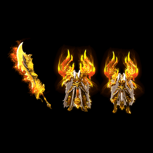 996引擎专用男女剑甲三件套（带翅膀）装备系列0026