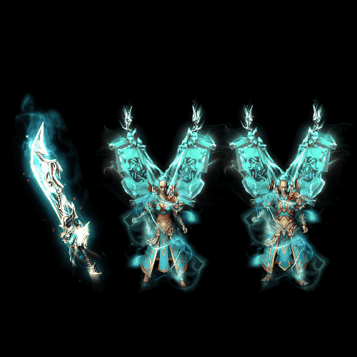 996引擎专用男女剑甲三件套（带翅膀）装备系列0027