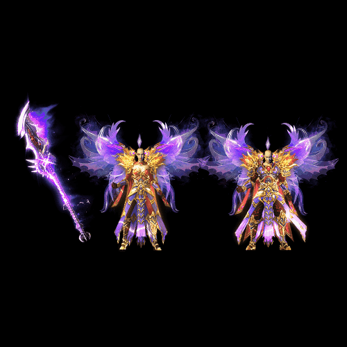 996引擎专用男女剑甲三件套（带翅膀）装备系列0029