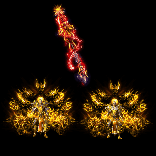 996引擎专用男女剑甲三件套（带翅膀）装备系列0035