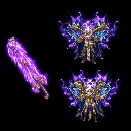 996引擎专用男女剑甲三件套（带翅膀）装备系列0040