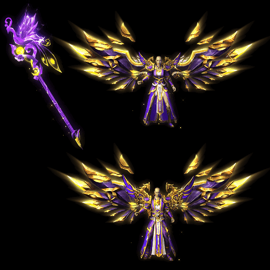 996引擎专用男女剑甲三件套（带翅膀）装备系列0052