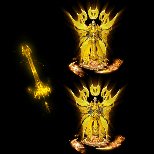 996引擎专用男女剑甲三件套（带翅膀）装备系列0062