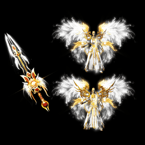 996引擎专用男女剑甲三件套（带翅膀）装备系列0067