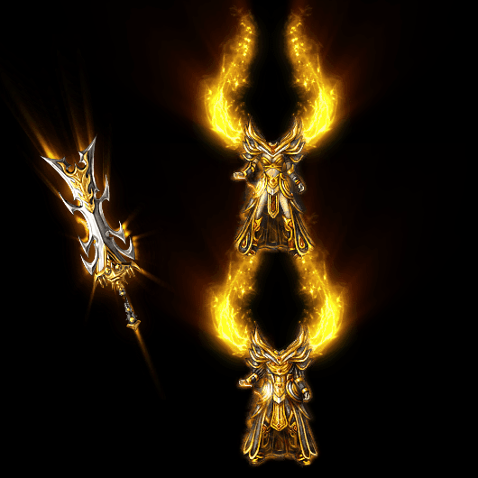 996引擎专用男女剑甲三件套（带翅膀）装备系列0068