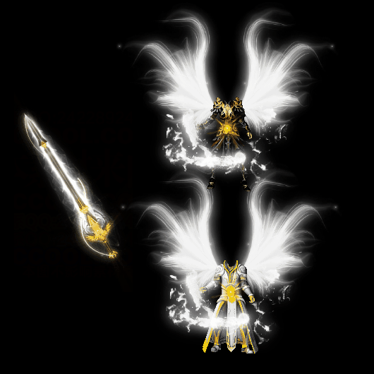 996引擎专用男女剑甲三件套（带翅膀）装备系列0069