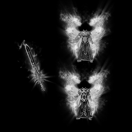 996引擎专用男女剑甲三件套（带翅膀）装备系列0070