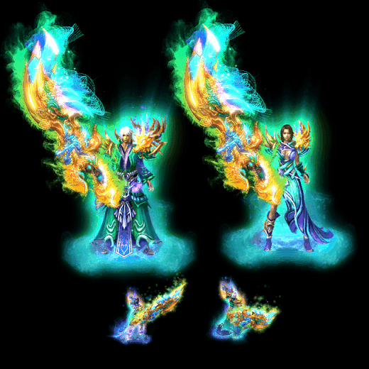 996引擎专用男女一体时装装备系列0173