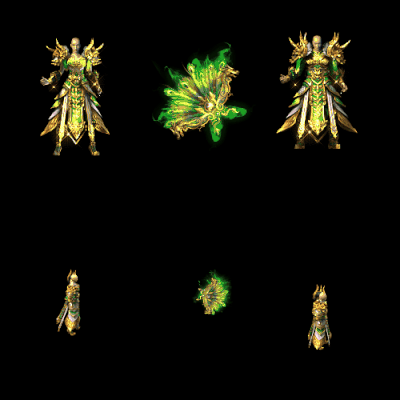 996引擎专用男女剑甲三件套（无翅膀）装备系列0017