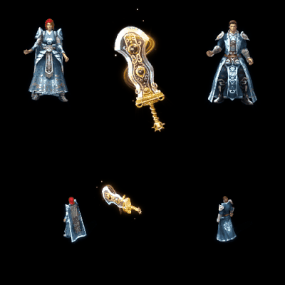 996引擎专用男女剑甲三件套（无翅膀）装备系列0020