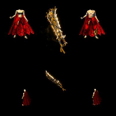 996引擎专用男女剑甲三件套（无翅膀）装备系列0021