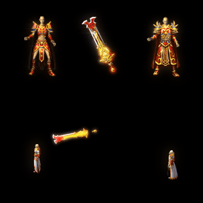 996引擎专用男女剑甲三件套（无翅膀）装备系列0023