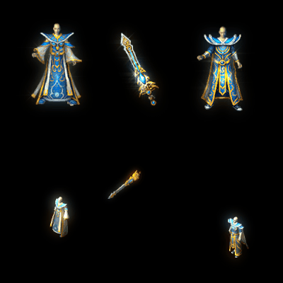 996引擎专用男女剑甲三件套（无翅膀）装备系列0025