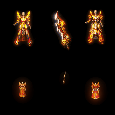 996引擎专用男女剑甲三件套（无翅膀）装备系列0028