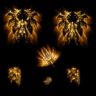 996引擎专用男女剑甲三件套（带翅膀）装备系列0078