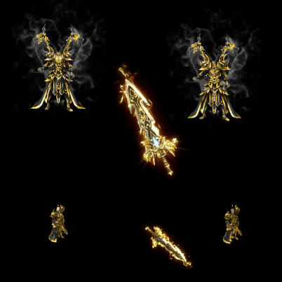 996引擎专用男女剑甲三件套（带翅膀）装备系列0089