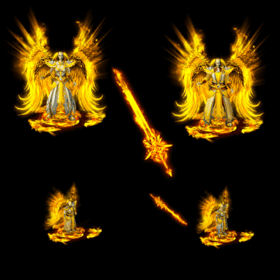 996引擎专用男女剑甲三件套（带翅膀）装备系列0099