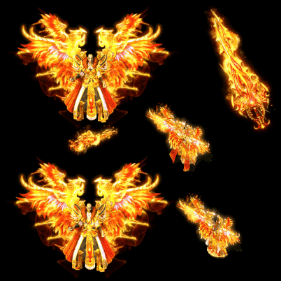 996引擎专用男女剑甲三件套（带翅膀）装备系列0104