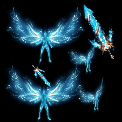 996引擎专用男女剑甲三件套（带翅膀）装备系列0107