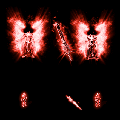 996引擎专用男女剑甲三件套（带翅膀）装备系列0114