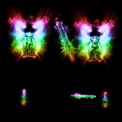 996引擎专用男女剑甲三件套（带翅膀）装备系列0115