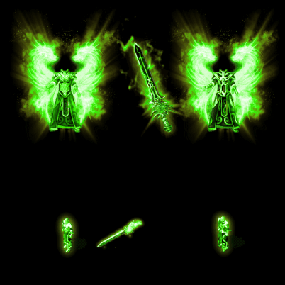 996引擎专用男女剑甲三件套（带翅膀）装备系列0116