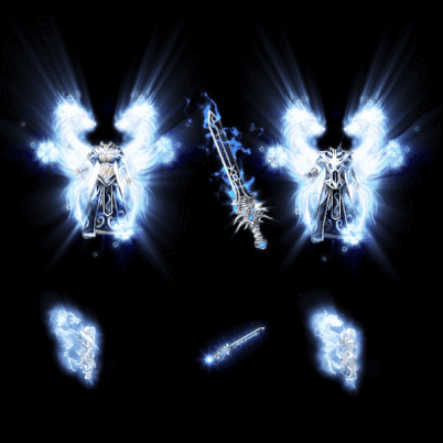 996引擎专用男女剑甲三件套（带翅膀）装备系列0117