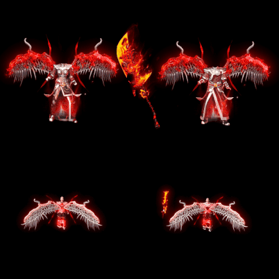 996引擎专用男女剑甲三件套（带翅膀）装备系列0119