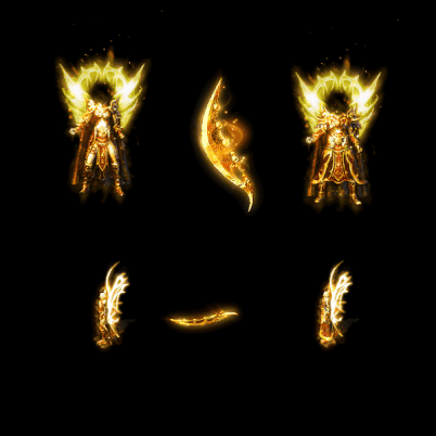 996引擎专用男女剑甲三件套（带翅膀）装备系列0120