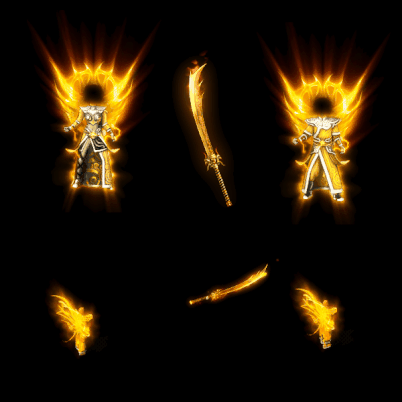 996引擎专用男女剑甲三件套（带翅膀）装备系列0123