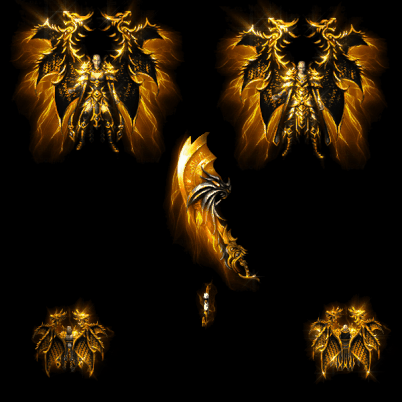 996引擎专用男女剑甲三件套（带翅膀）装备系列0124