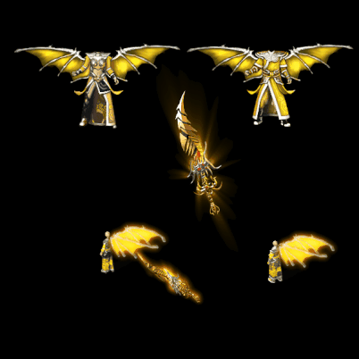 996引擎专用男女剑甲三件套（带翅膀）装备系列0125