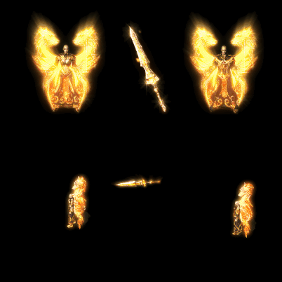 996引擎专用男女剑甲三件套（带翅膀）装备系列0126