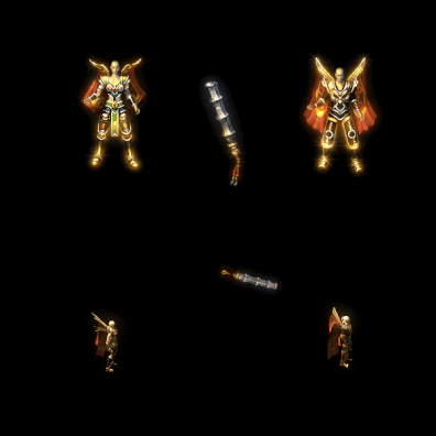 996引擎专用男女剑甲三件套（无翅膀）装备系列0037