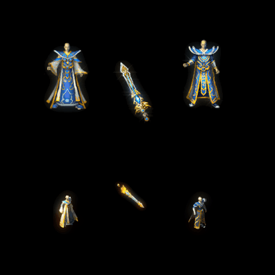 996引擎专用男女剑甲三件套（无翅膀）装备系列0038