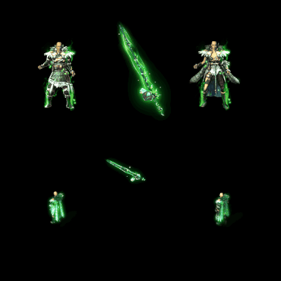 996引擎专用男女剑甲三件套（无翅膀）装备系列0041