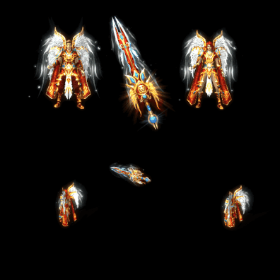 996引擎专用男女剑甲三件套（无翅膀）装备系列0047