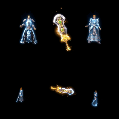 996引擎专用男女剑甲三件套（无翅膀）装备系列0049