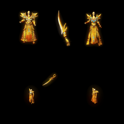 996引擎专用男女剑甲三件套（无翅膀）装备系列0052