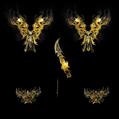 996引擎专用男女剑甲三件套（带翅膀）装备系列0127