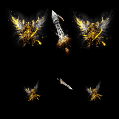 996引擎专用男女剑甲三件套（带翅膀）装备系列0133