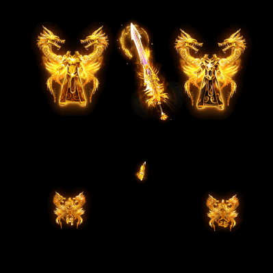 996引擎专用男女剑甲三件套（带翅膀）装备系列0138